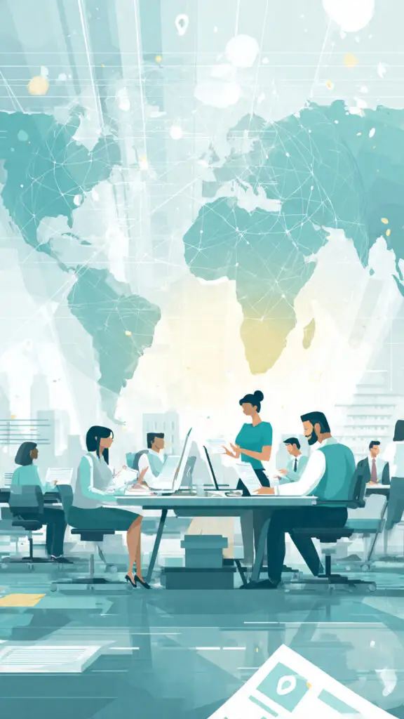 a clean modern corporate illustration that seamlessly